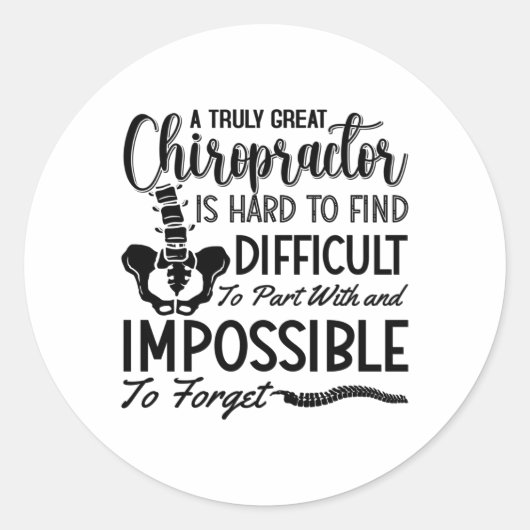 Chiropractic Chiro Spine echt geweldig Chiropracto Ronde Sticker (Voorkant)