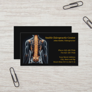 Chiropractic Chiropractic Clinic Business Card Visitekaartje