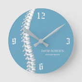 Chiropractic Chiropractor Spine Therapist Blue Ronde Klok (Voorkant)