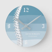 Chiropractic Chiropractor Spine Therapist Blue Ronde Klok (Voorkant)