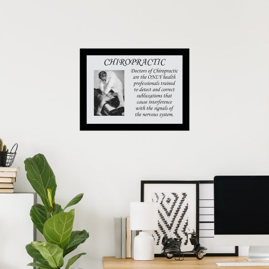 Chiropractic Corrects Subluxation Quote Poster (Thuiskantoor)