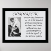 Chiropractic Corrects Subluxation Quote Poster (Voorkant)