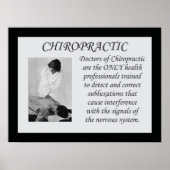 Chiropractic Corrects Subluxation Quote Poster (Voorkant)