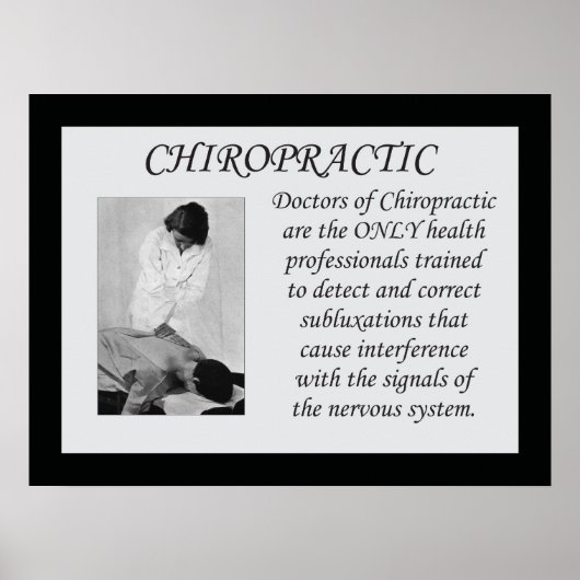 Chiropractic Corrects Subluxation Quote Poster (Voorkant)