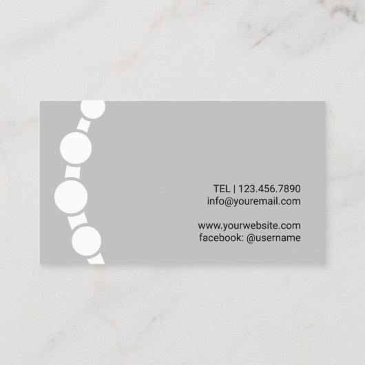 Chiropractic Custom Spine Logo Chiropractor Visitekaartje (Achterkant)