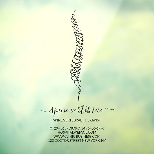 Chiropractic Doctor brand Raamsticker (Vel 3)