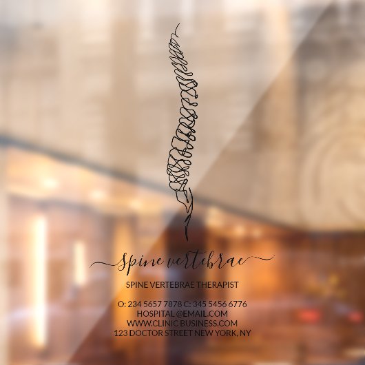 Chiropractic Doctor brand Raamsticker (Vel 2)