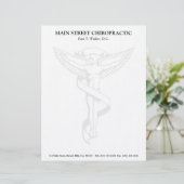 Chiropractic Emblem Letterhead Persoonlijk Briefhoofd (Staand voorkant)
