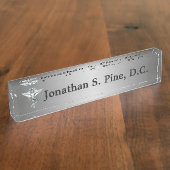Chiropractic Emblem Personalized Desk Name plate Naambordje (Zijkant)
