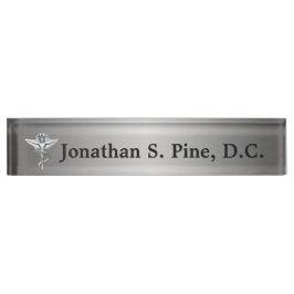 Chiropractic Emblem Personalized Desk Name plate Naambordje