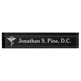 Chiropractic Emblem Personalized Desk Name plate Naambordje