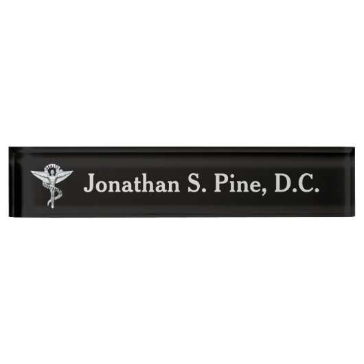 Chiropractic Emblem Personalized Desk Name plate Naambordje (Voorkant)