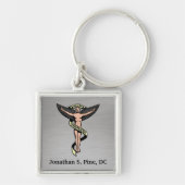 Chiropractic Emblem Personalized Sleutelhanger (Voorkant)