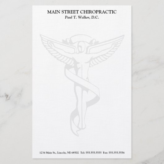 Chiropractic Emblem Stationery Briefpapier (Voorkant)