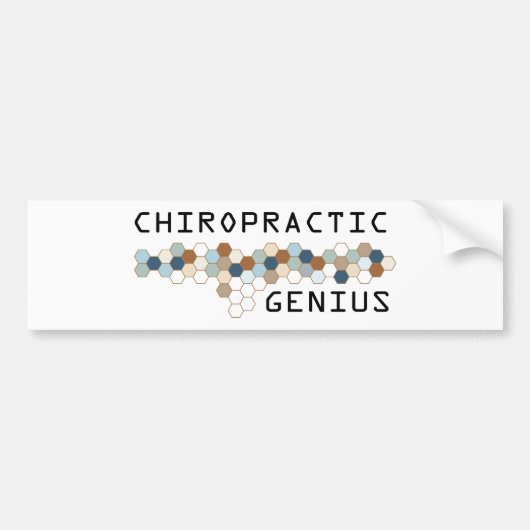 Chiropractic Genius Bumpersticker (Voorkant)