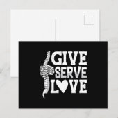 Chiropractic Give Serve Love Spine Chiropractor Briefkaart (Voorkant / Achterkant)