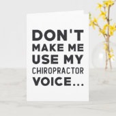 Chiropractic laat me mijn chiropractor niet gebrui kaart (Gele Bloem)