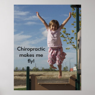 Chiropractic maakt me vlieg poster