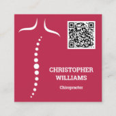 Chiropractic Massage QR Code Vierkante Visitekaartje (Voorkant)
