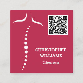 Chiropractic Massage QR Code Vierkante Visitekaartje