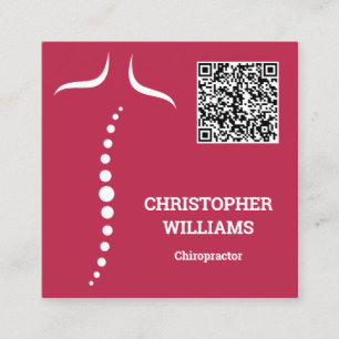 Chiropractic Massage QR Code Vierkante Visitekaartje