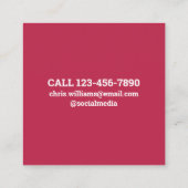 Chiropractic Massage QR Code Vierkante Visitekaartje (Achterkant)