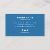 Chiropractic Massage Therapy Chiropractor Blue Visitekaartje (Achterkant)