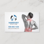 Chiropractic Massage Therapy Chiropractor Blue Visitekaartje (Voorkant)