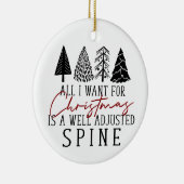Chiropractic Ornament, Chiropractic Christmas; Keramisch Ornament (Rechts)