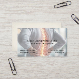 Chiropractic Pain Management Clinic Business Card Visitekaartje