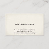 Chiropractic Pain Management Clinic Business Card Visitekaartje (Achterkant)