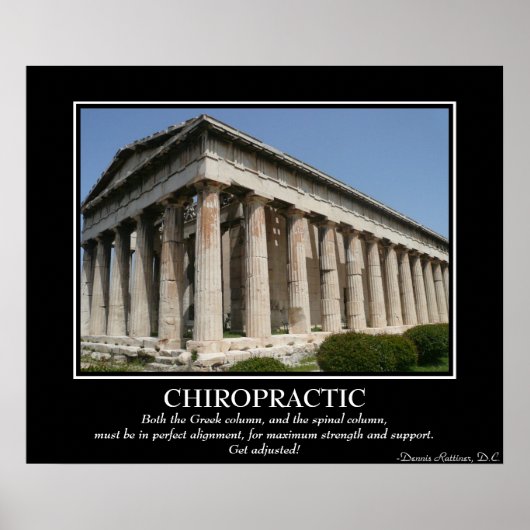 Chiropractic Poster - Greek Column/Color (Voorkant)