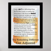 Chiropractic Probeer iets anders Poster (Voorkant)