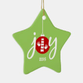 Chiropractic Red Joy kerstversiering Keramisch Ornament (Rechts)