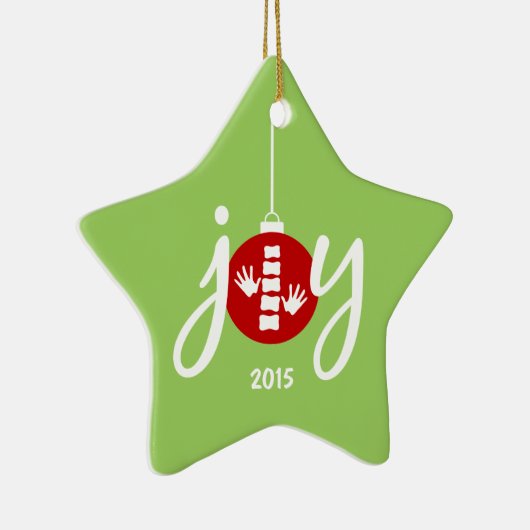 Chiropractic Red Joy kerstversiering Keramisch Ornament (Rechts)