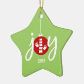 Chiropractic Red Joy kerstversiering Keramisch Ornament (Links)