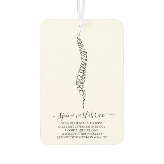 Chiropractic Service Chiro Chiropractor  Luchtverfrisser (Achterkant)