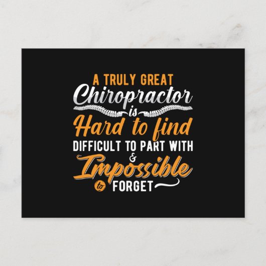 Chiropractic Spine Chiro Truly Great Chiropractor Briefkaart (Voorkant)
