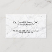 Chiropractic Spine Logo Chiropractor Marble Visitekaartje (Achterkant)