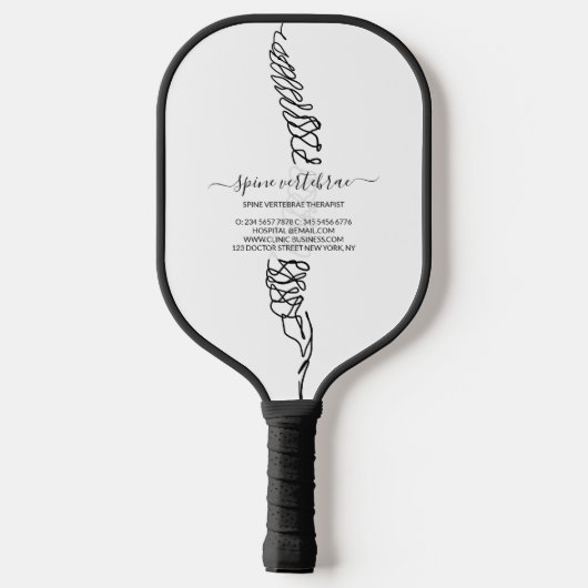 Chiropractic Spine Logo Pickleball Paddle (Achterkant)