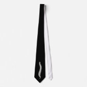 Chiropractic Spine Necktie Black Stropdas (Voorkant)