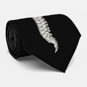 Chiropractic Spine Necktie Black Stropdas (Opgerold)