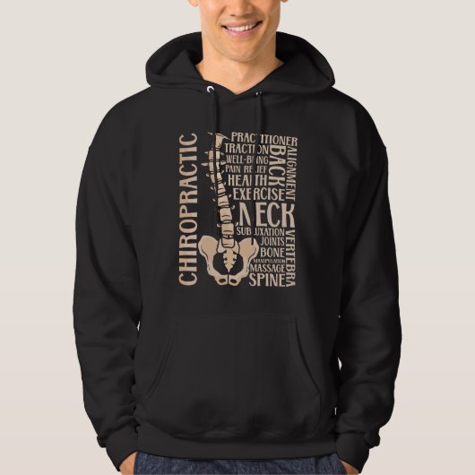 Chiropractic Spine Therapist Chiropractor Chiro Hoodie (Voorkant)
