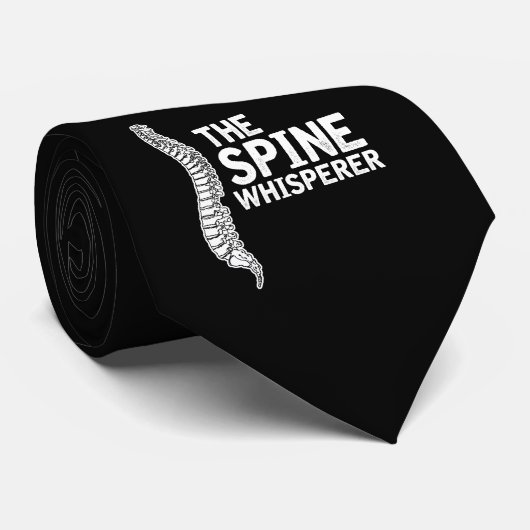 Chiropractic Spine Whisperer - Funny Chiropractor Stropdas (Opgerold)