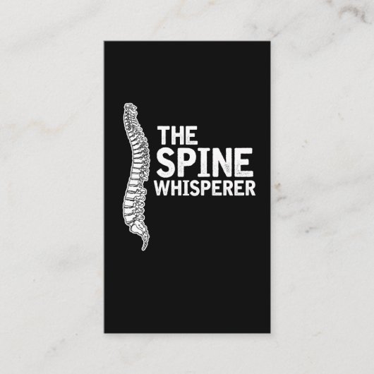 Chiropractic Spine Whisperer - Funny Chiropractor Visitekaartje (Voorkant)