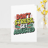 Chiropractic Stress Relief Back Adjustment Gift Kaart (Gele Bloem)