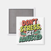 Chiropractic Stress Relief Back Adjustment Gift Magneet (Voorkant / Achterkant)