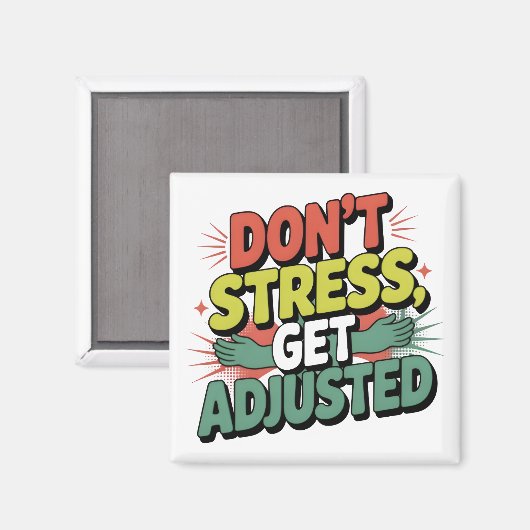 Chiropractic Stress Relief Back Adjustment Gift Magneet (Voorkant / Achterkant)