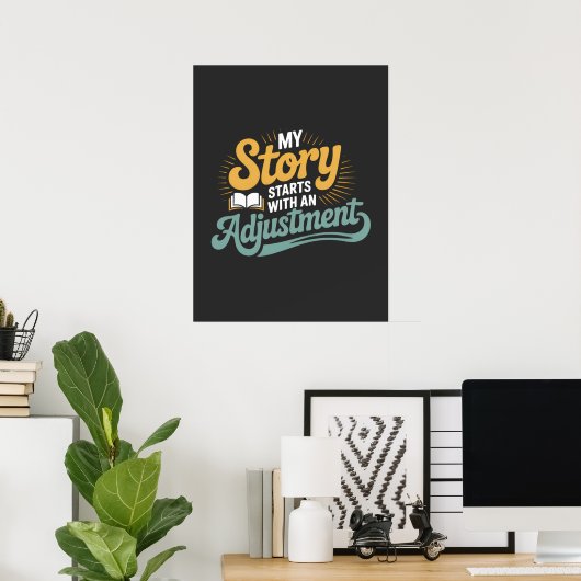 Chiropractic Student Motivation Spine Quote Poster (Thuiskantoor)