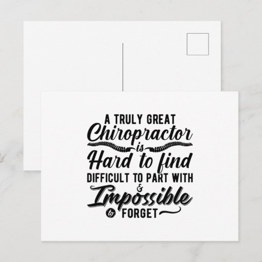 Chiropractic Truly Great Chiropractor Spine Chiro Briefkaart (Voorkant / Achterkant)